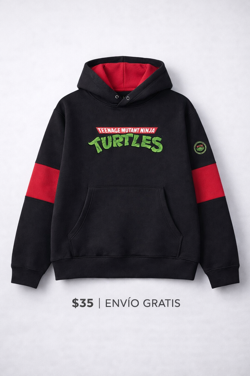 Hoodie Tortugas Ninja Turtles Black & Red Edition | Ind Store Ecuador - Foto 1
