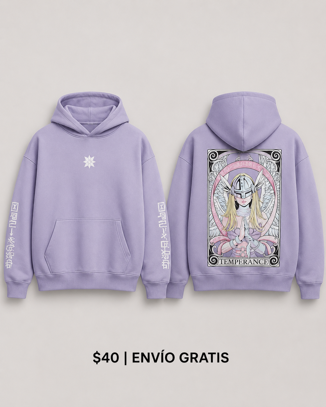 Hoodie Temperance Tarot Lavender Edition | Ind Store Ecuador - Foto 1