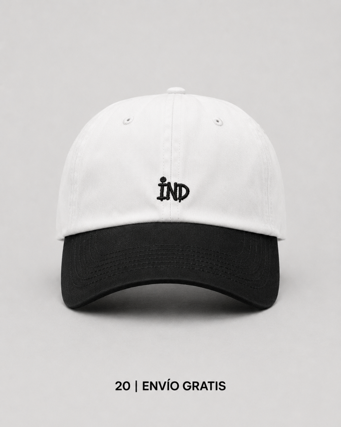 Gorra IND Bordada White & Black Edition | Ind Store Ecuador - Foto 2