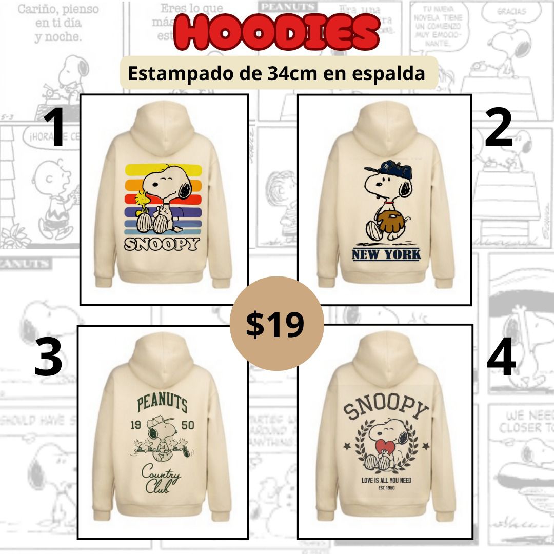 🐾 Hoodie de Snoopy – Comodidad con actitud vintage