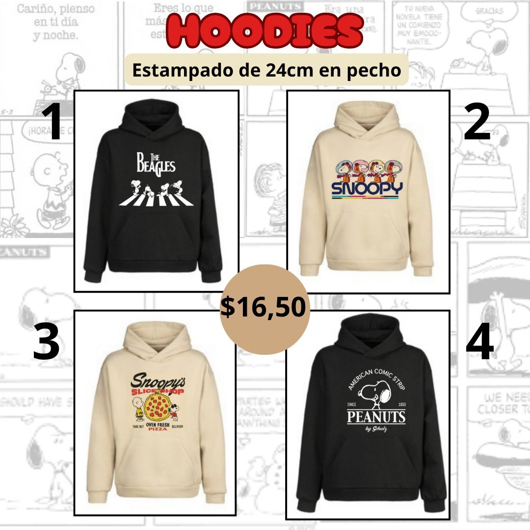 🐾 Hoodie de Snoopy – Comodidad con actitud vintage
