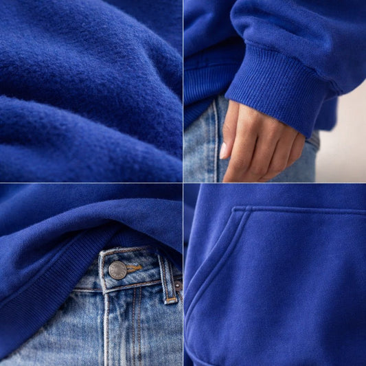 Hoodie "Electric Blue" – Premium Oversized