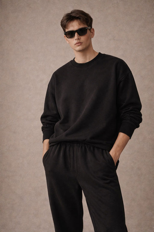Onyx Essential Set - Crewneck & Wide Joggers