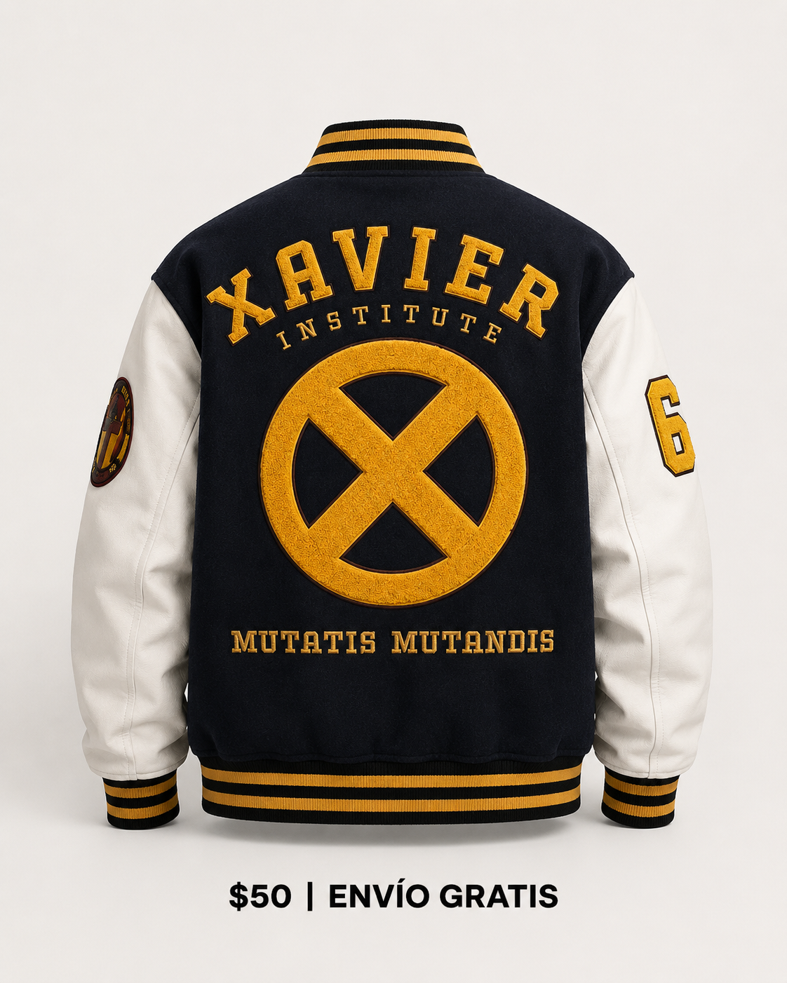 Chaqueta Varsity Xavier Institute Bordada Unisex | Ind Store Ecuador - Foto 4