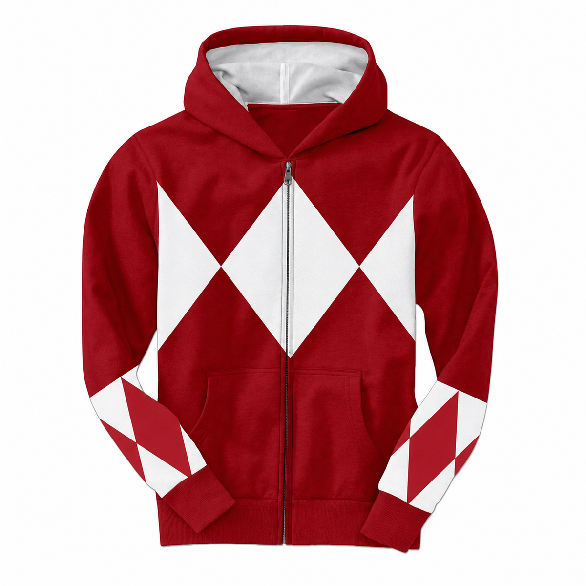 Zip Hoodie Red Diamond Red & White Edition | Ind Store Ecuador - Foto 1
