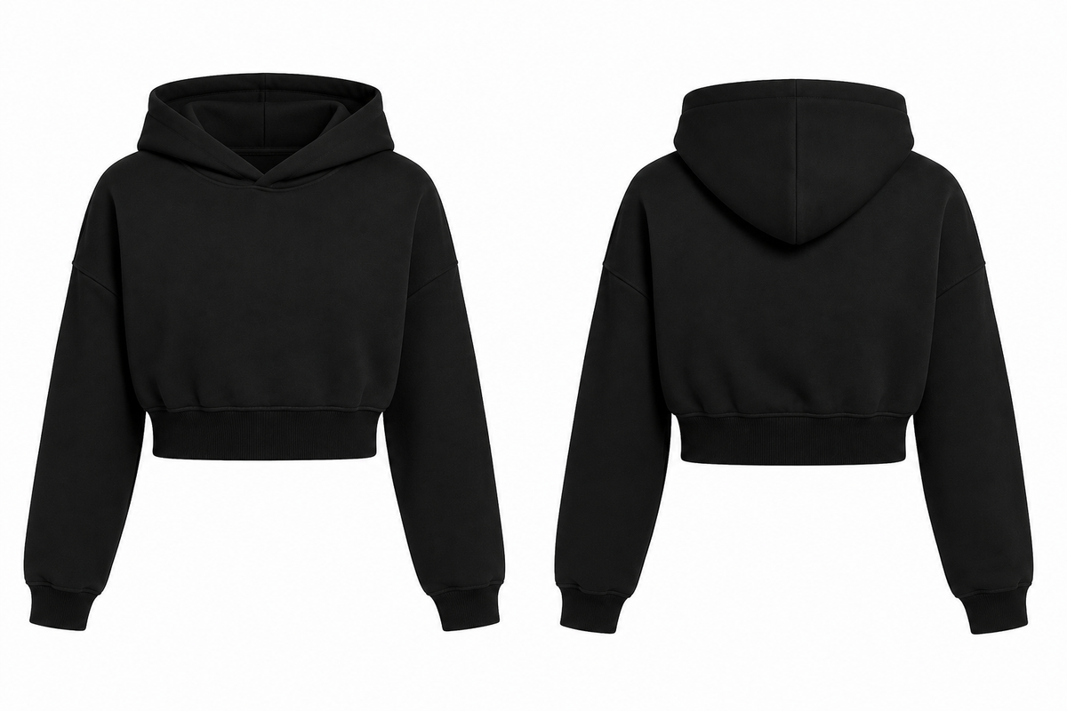 Crop Hoodie Essential Black Edition | Ind Store Ecuador - Foto 1
