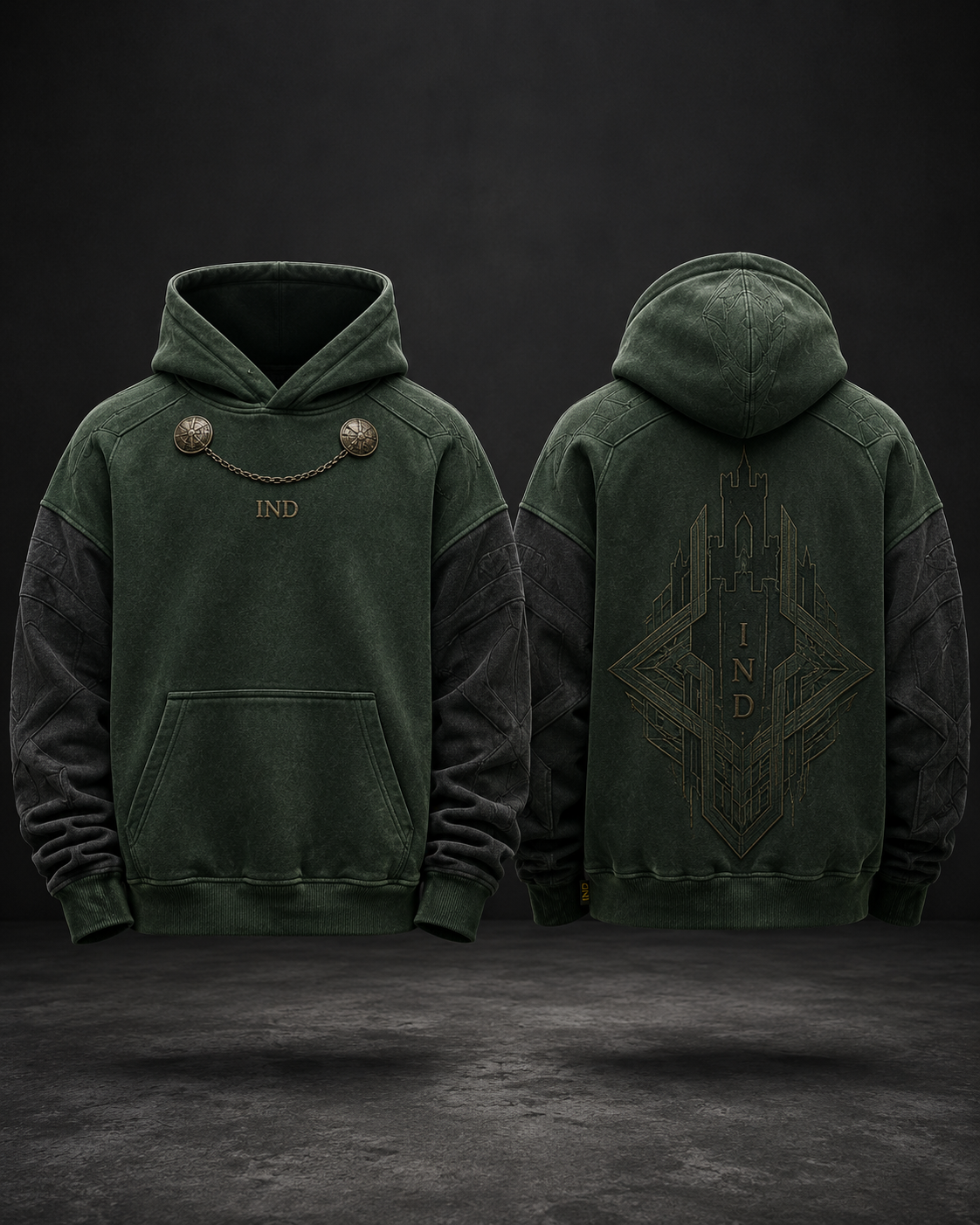 Hoodie IND Emblem Forest & Black Edition | Ind Store Ecuador - Foto 1