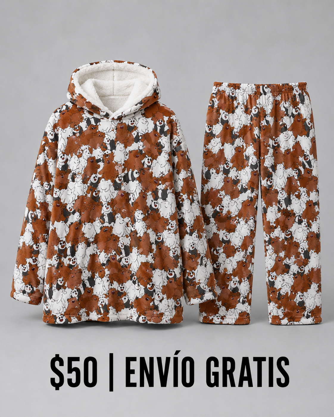 Pijama Hoodie Ositos 2 Piezas Cozy Bear Edition | Ind Store Ecuador - Foto 1