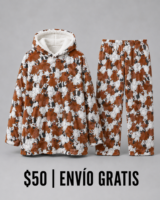 Pijama Hoodie Ositos 2 Piezas Cozy Bear Edition | Ind Store Ecuador - Foto 1
