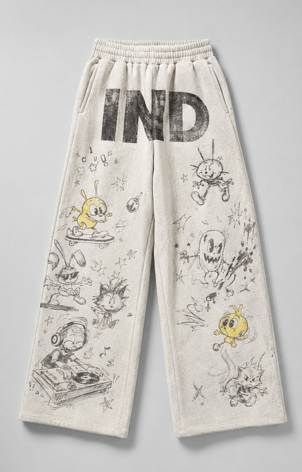 Jogger Wide Leg IND Sketch Off-White Edition | Ind Store Ecuador - Foto 1