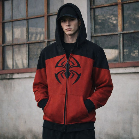 SPIDER-VERSE ZIP-UP – RED & BLACK EDITION
