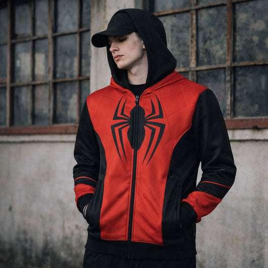 SPIDER-VERSE RED & BLACK "STEALTH" ZIP-UP