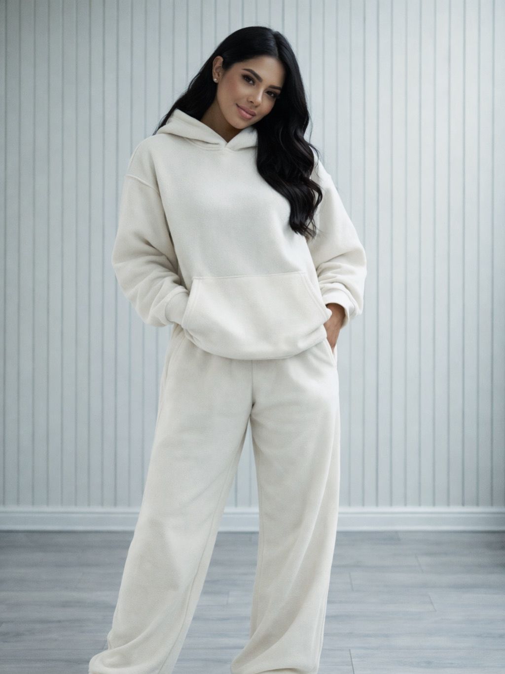 Set Minimalist Cream: Hoodie & Jogger