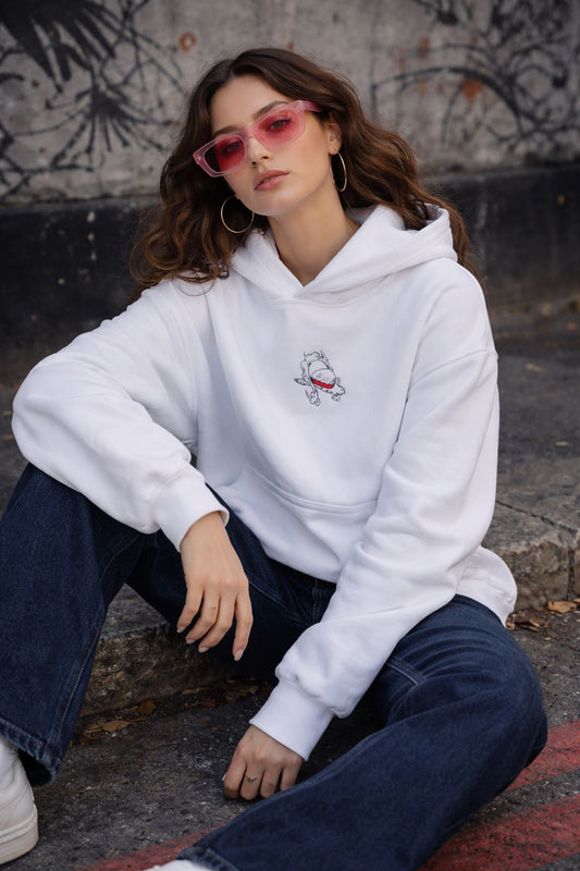 🏴‍☠️ GEAR 5 "SUN GOD" HOODIE – PURE WHITE EDITION