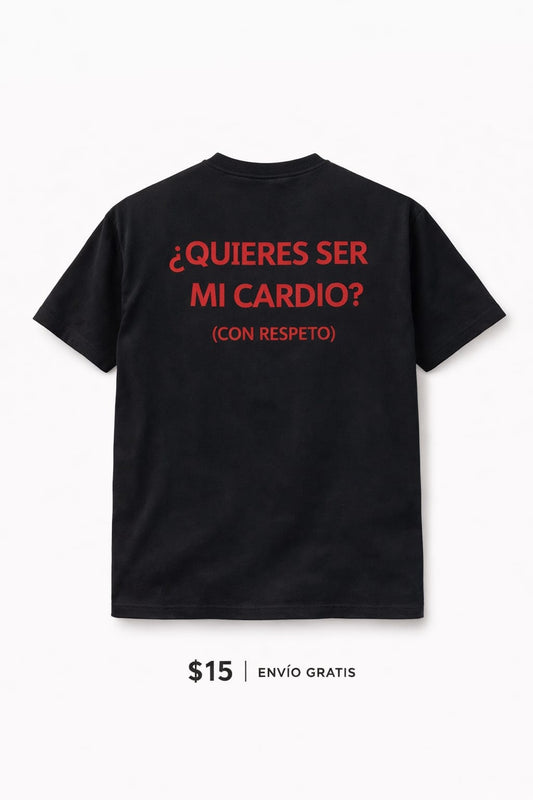 Tee "Cardio" – Black & Orange Edition