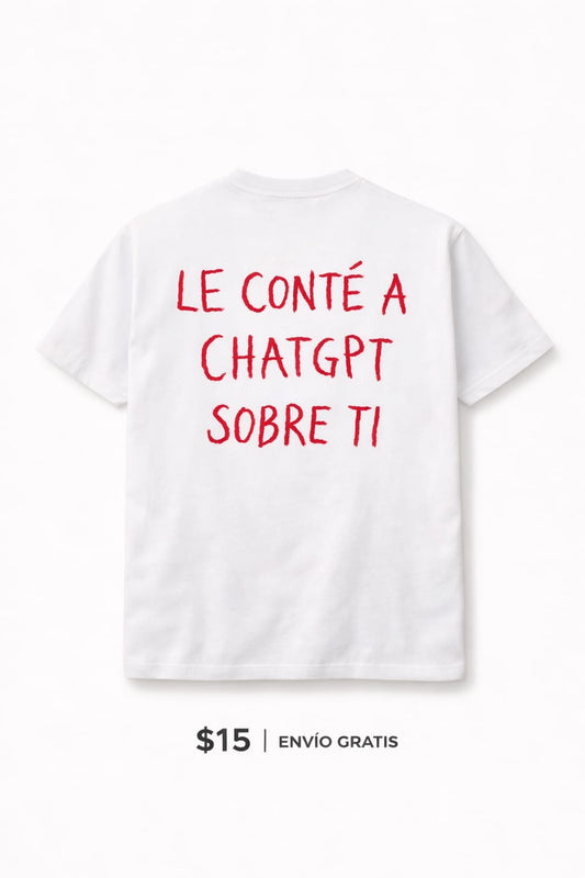 Tee "Confesiones" – White & Red Edition