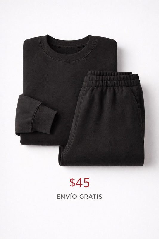 Onyx Essential Set - Crewneck & Wide Joggers