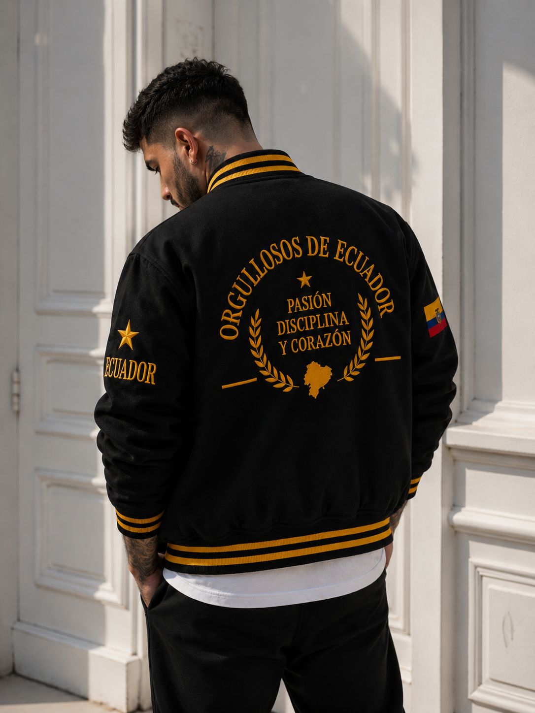 Varsity Bomber Jacket | Ecuador Edition — IND EST. 2005
