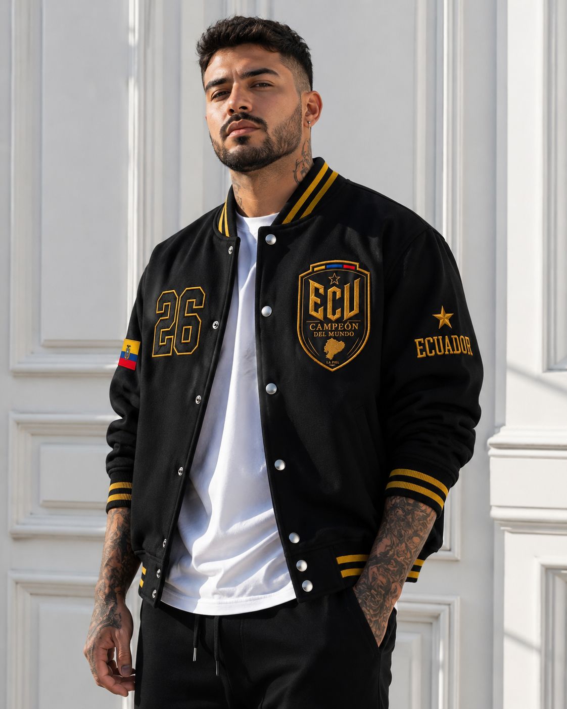 Varsity Bomber Jacket | Ecuador Edition — IND EST. 2005