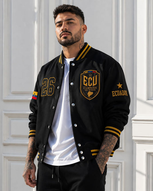 Varsity Bomber Jacket | Ecuador Edition — IND EST. 2005