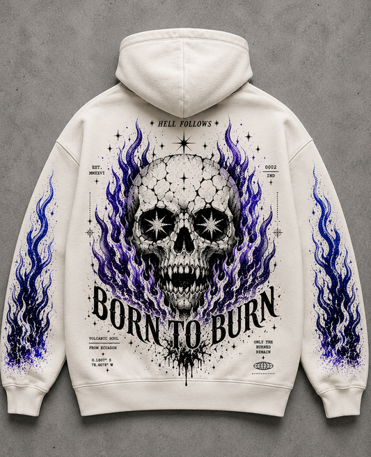 Hoodie IND Born to Burn Blue Flames Edition | Ind Store Ecuador - Foto 1