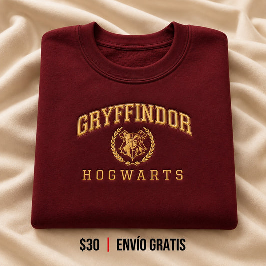 Gryffindor Hogwarts Crewneck Bordado Maroon Crest Edition | Ind Store Ecuador - Foto 1