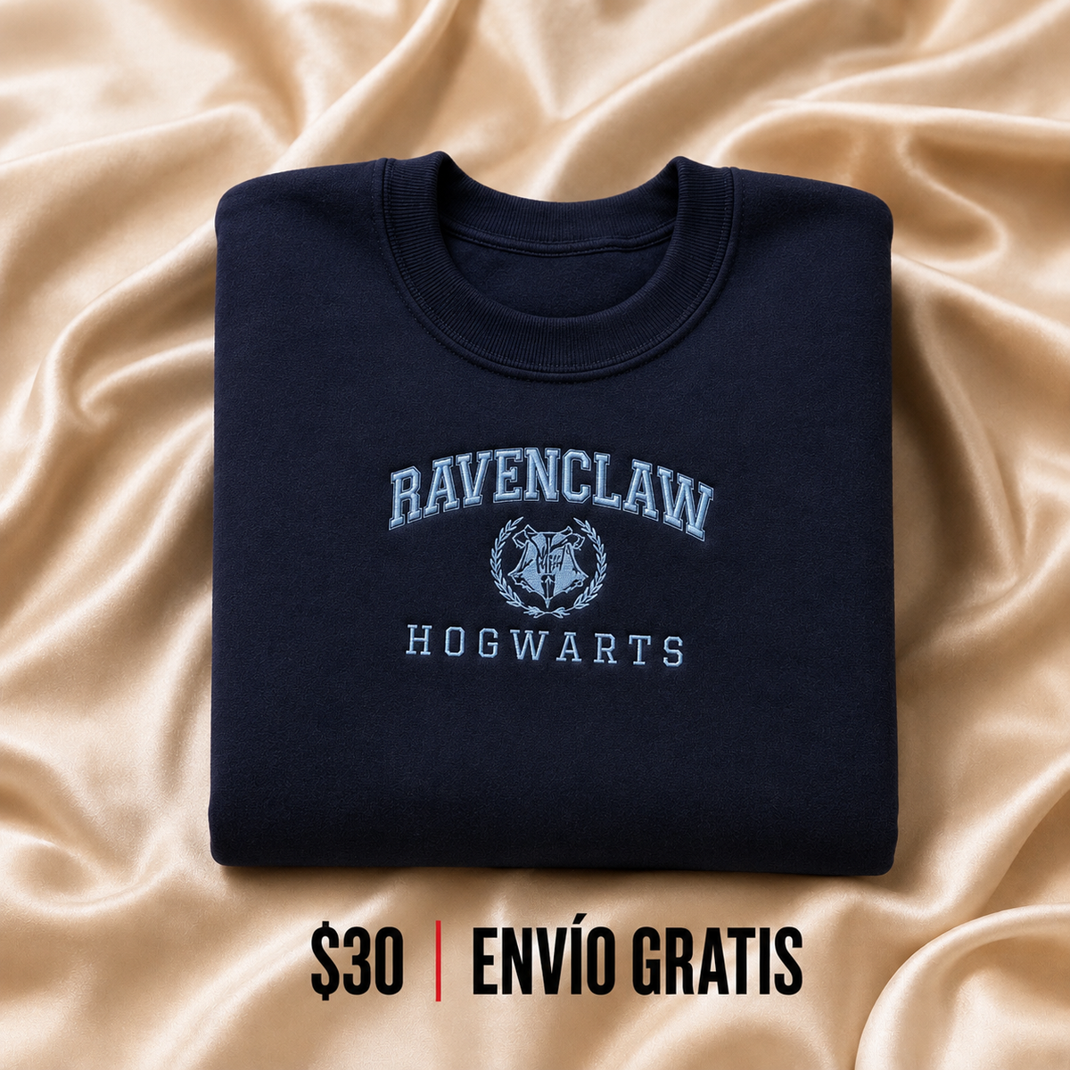 Ravenclaw Hogwarts Crewneck Bordado Navy Edition | Ind Store Ecuador - Foto 1