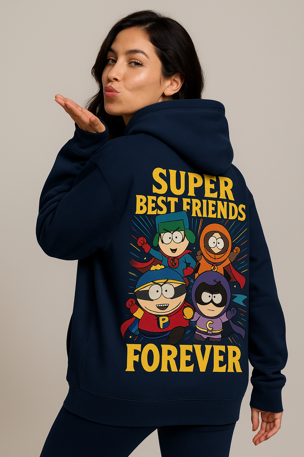Hoodie Super Best Friends Forever Navy Edition | Ind Store Ecuador - Foto 1