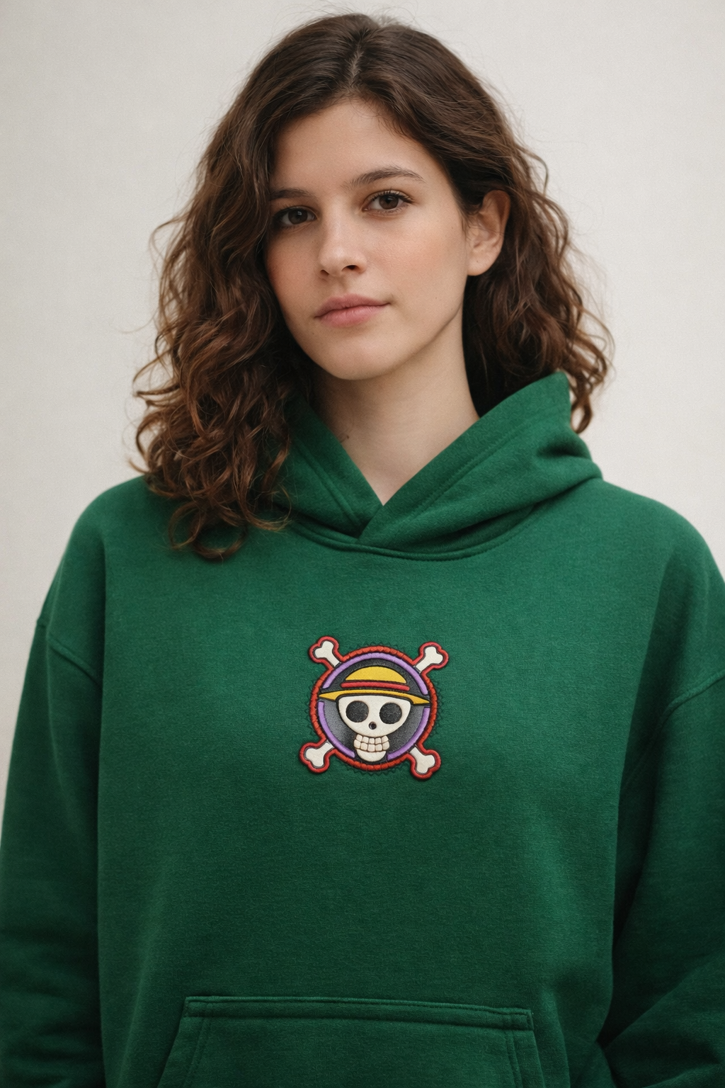 Hoodie One Piece Jolly Roger Forest Green Edition | Ind Store Ecuador - Foto 1