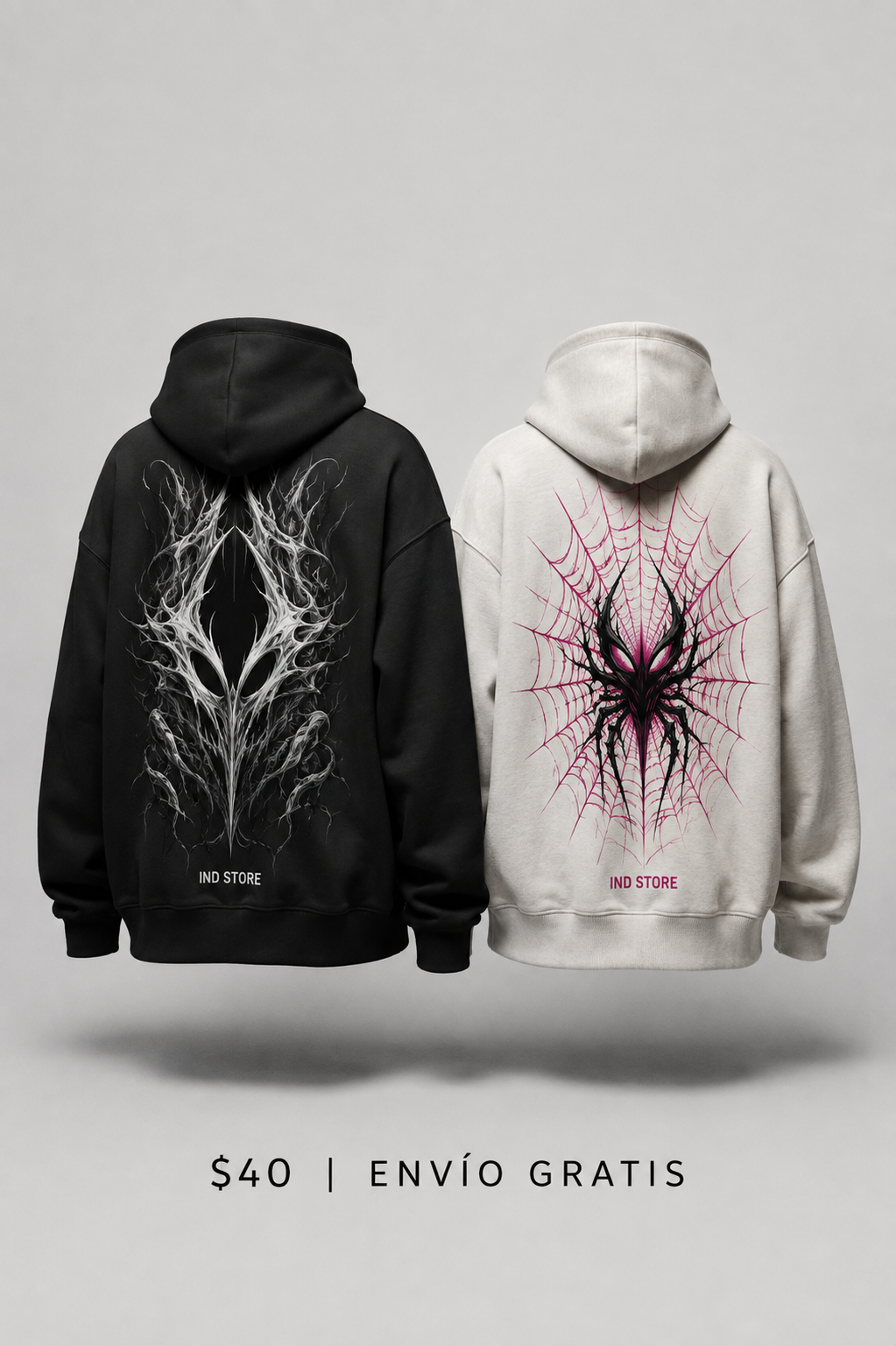 Hoodie Thorn Spider Black & White Edition | Ind Store Ecuador - Foto 1